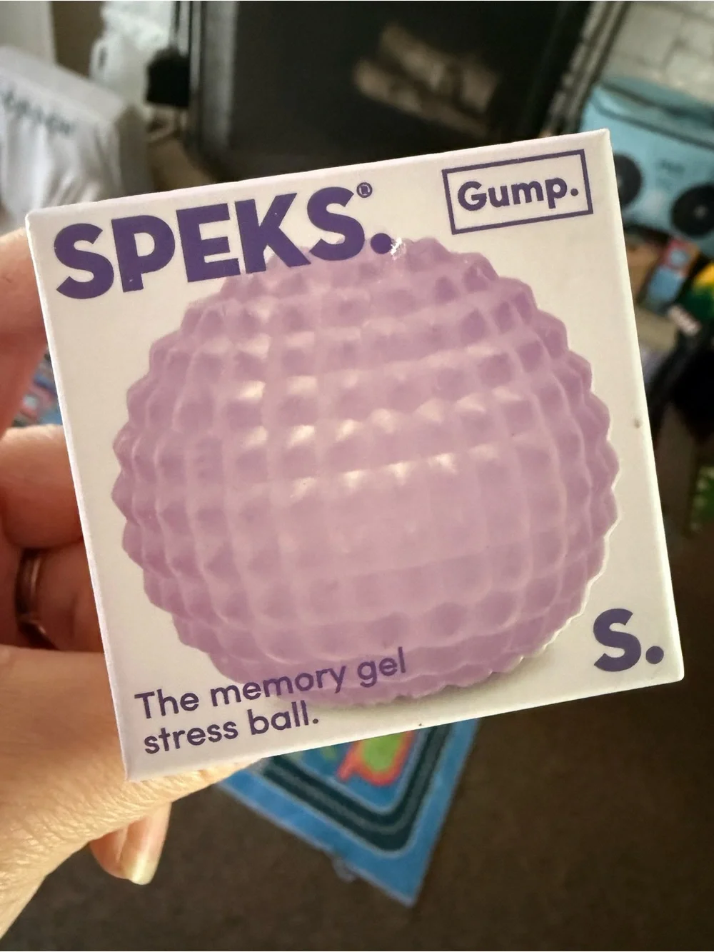 SPEKS Memory Gel Stress Ball - Mist- Scale- purple gump